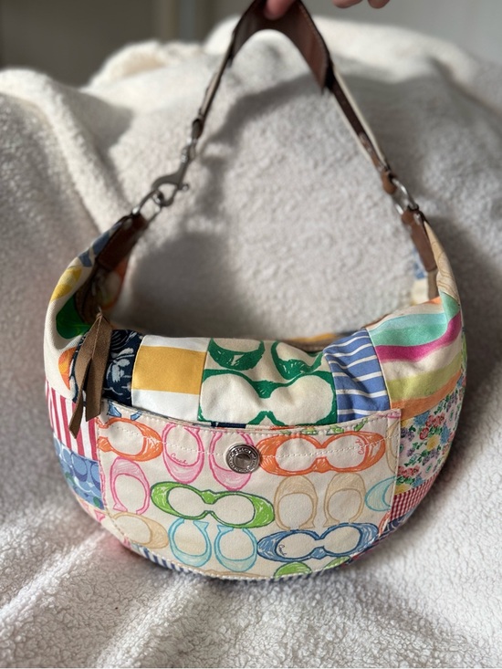 Coach Handbags - Vintage Y2K Coach Patchwork Hamptons Hobo Scribble Shoulder Bag Purse Floral